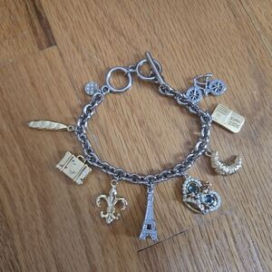 Talbots FRENCH Gold and Silver Charm Bracelet